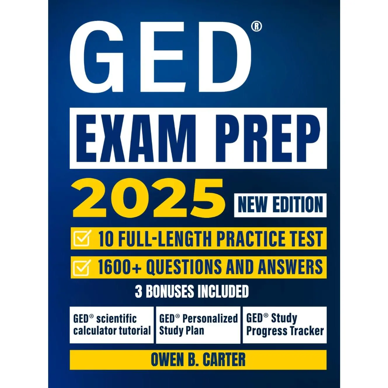 GED  Prep: A Complete Study Guide for Adults with Effective Strategies and 10 Full-Length Practice Tests to Earn Your High School Equivalency Certificate - Hardcover