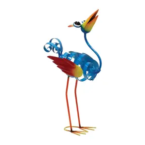 Santa's Workshop 20.3" Iron Blue Yard Bird