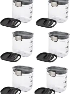 PKS-401 1.5 Cup Mini Prokeeper+ Airtight Silicone Seal Storage Container Great For Spices & Baking Acessories (6- Piece)