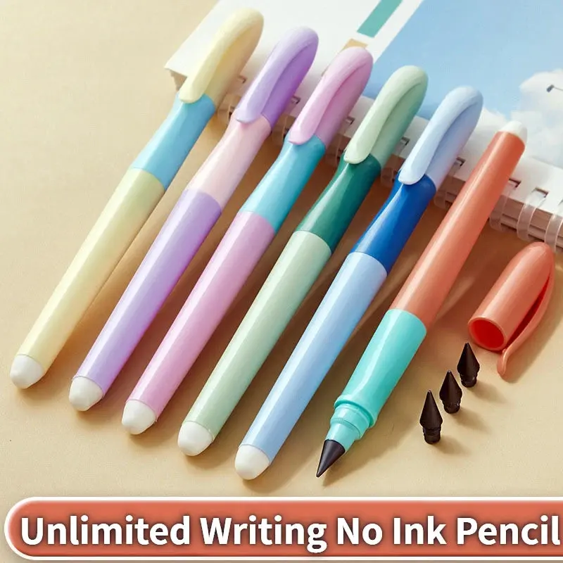 1Pcs Eternal Pencil Unlimited Writing No Ink Pencil Kids Writing Posture Correction Training Pencil Writing Painting Stationery