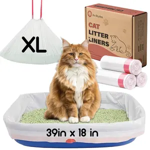 3Rolls large-sized cat litter box garbage bag, thickened, scratch resistant, ultra-high load-bearing cat toilet bag, suitable for smart cat litter boxes and small and medium-sized cat litter boxes