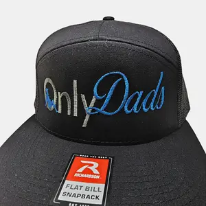 Embroidered Only Dads hat on 112 roundbill, 168 flatbill snapback, or 510 trucker hat, snapback, ball cap new lid