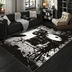 Velvet + soft, comfortable modern art style music drum group theme pattern printed carpet, home decoration carpet, living room large carpet, sofa cushion, door mat, coffee table mat, bedroom carpet, bedside carpet, Decorative Area Rug