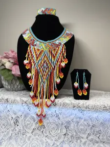 Collar "Gotas de Agua" set con aretes y pulcera/ Necklace set with earrings and bracelet
