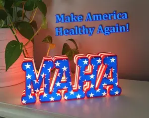 MAHA illuminated letter sign - Make America Healthy Again sign - 3D MAHA letterbox
