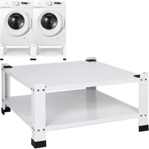 Laundry Pedestal 28" Wide Upgraded Washer and Dryer Stand Pedestals, Universal Fit 700lbs Capacity, Metal Washing Machine Dryer Base Platform, 14" Height (Black)