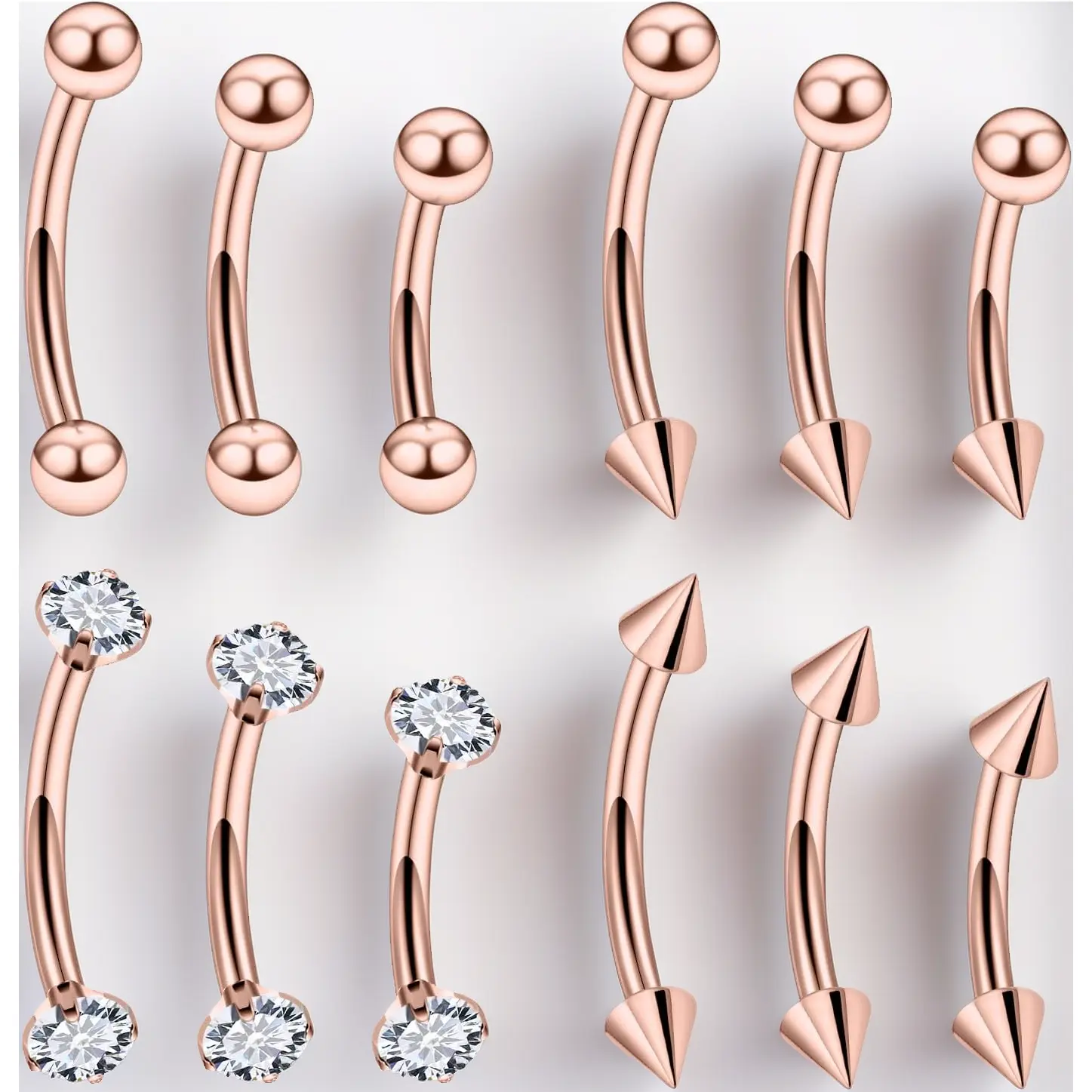 Rose Gold-6MM 8MM 10MM