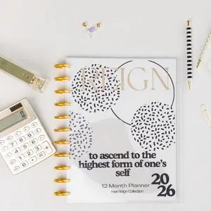 Reign Modern Monochrome 12 month planner
