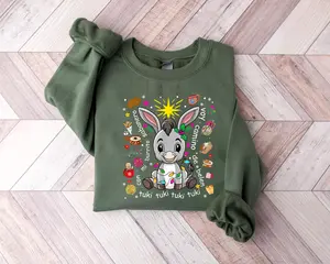 [Made in USA] [Collection For Christmas] Mi Burrito Sabanero Mexican Shirt, Feliz Navidad Sweatshirt, Tuki Tuki Donkey Hoodie, Spanish Christmas Gifts, Latino Christmas, Xmas Lights, TikTok Shop Viral Gift for Her