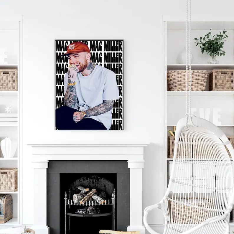 mac miller posters, mac miller wall art, mac miller art print, mac miller decor, mac miller merch