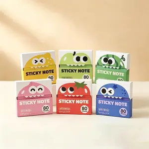 Transparent Pull-Off Sticky Notes (6 Packs, 480 Sheets) - Strong Adhesive, Reusable 50 Times, Office Supplies, No Residue, Ideal for Work & Study