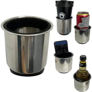 Magnetic Cup Holder Beverage Holder Drink/Can Holder - Strong Magnet Sticks Good to The Farm Tractor - Horizontal Surface Mounting (with Buffer Protection Layer) for Riding Mower,Forklift,Lawnmower