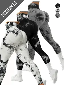 Sport Life Tie-Dye Women's Workout, Scrunch Sports Leggings, High Elastic Seamless Quick-Dry Fabric, Breathable Activewear for Gym and Outdoor Fitness