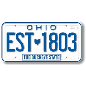 Ohio State License Plate Magnet by Classic Magnets, 1.9" x 3.8"