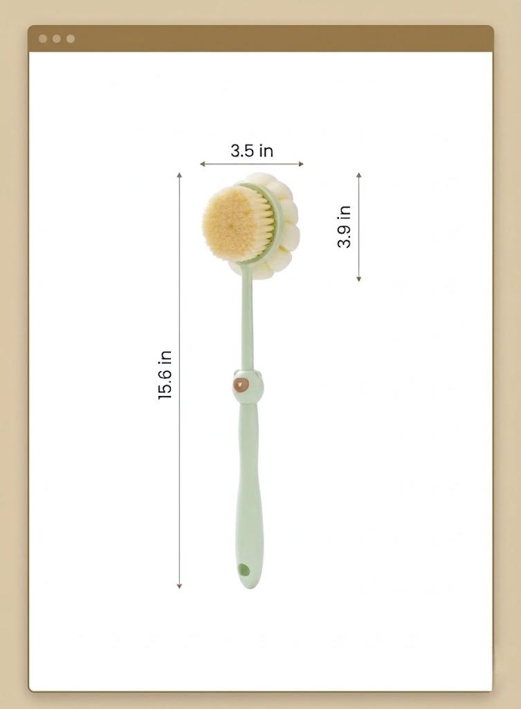 Back Scrubber for Shower,Bath Brush with Long Handle,Bath Brush Body Exfoliator for Wet or Dry Brushing,Men and Women (Blue)