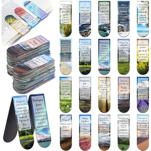 100 Pack Catholic Bookmark for Woman Spanish  Verse  Bookmarks Separadores De Biblia En Espanol Spanish Christian Gifts Bulk for Church Activity Party Favor(Multicolor,)