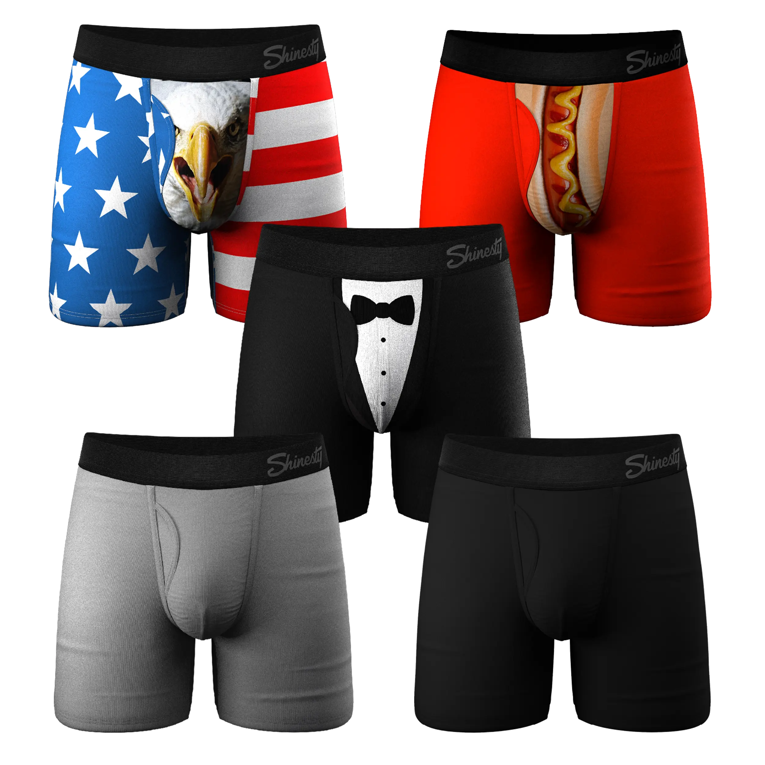The Bread Winners | Shinesty Ball Hammock® Pouch Boxer Briefs with Fly 5 Pack