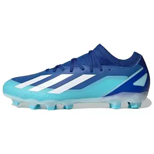 Adidas X Crazyfast.3 HG Football Cleats for Artificial Grass: Lightweight, Breathable, and Durable Unisex Soccer Shoes in Blue and White Trending Shoes, House White Official Shoes to Get / Maison Mihara