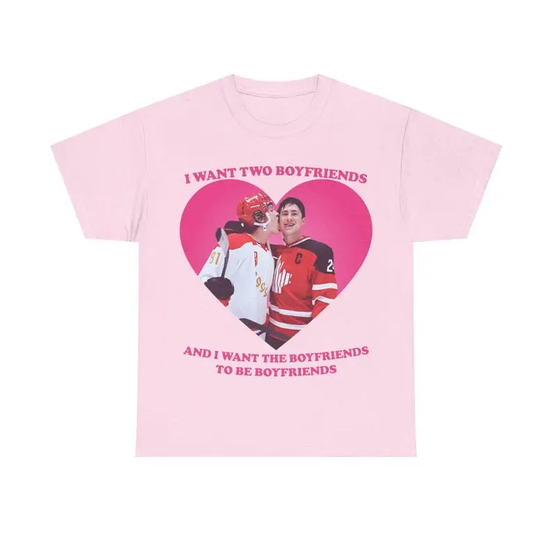 Ilya Shane I Want Two Boyfriends Heated TV Pink heart T-Shirt, Ilya Shane T-Shirt, Connor Hudson Rozanov Hollander Rivalry Tee, Heated TV Tee, BookTok