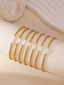 Women's Adjustable Lightweight Crescent Moon Heart Cross Arrow Bracelet, Stainless Steel Bangle for Daily Wear, Boho Style Jewelry