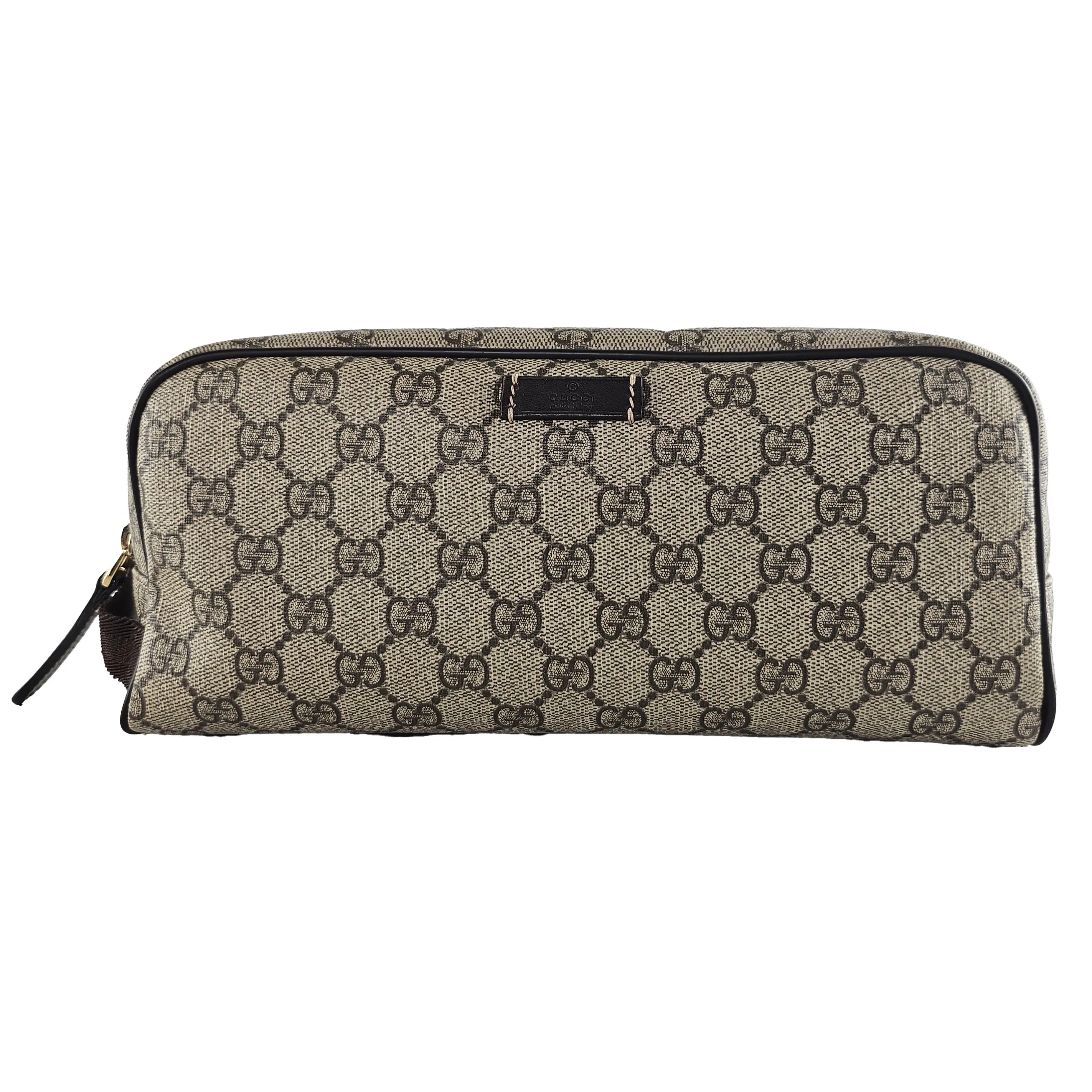 Pre-owned GUCCI Coated Canvas Toiletry Bags Supreme Large Cosmetic Toiletry Case Dopp Kit