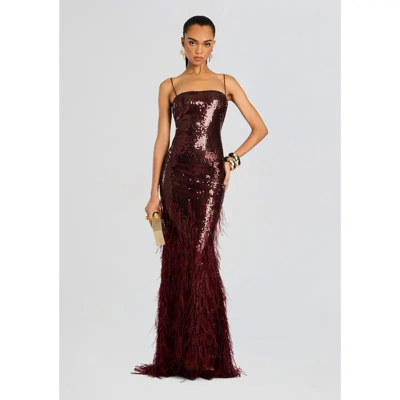 glitter feather dress dressmezee - TikTok Shop