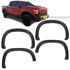 4pcs Factory Style Fender Flares Fit For 2019-2024 Chevrolet Silverado 1500