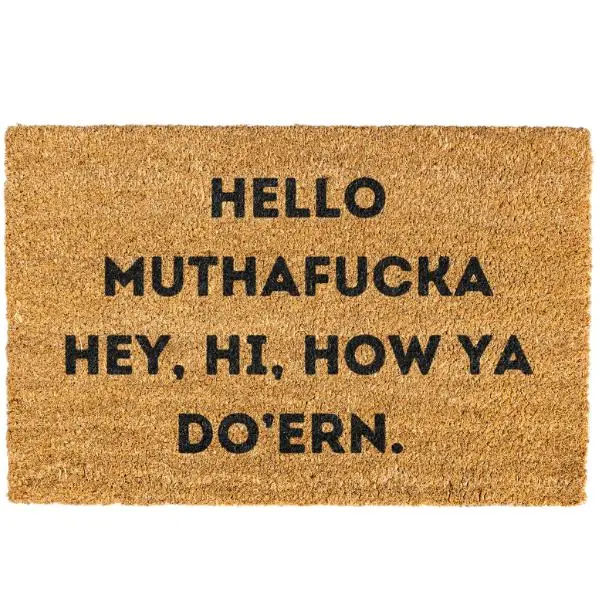 Hello Door mat, Funny, Decorative Mat, Rude Doormat, Welcome Mat, Funny Welcome Mat, Go Away Non-slip, Indoor, Outdoor