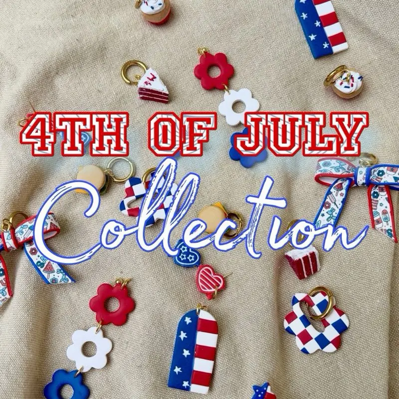 4th July earrings collection polymer clay hypoallergenic