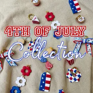 4th July earrings collection polymer clay hypoallergenic
