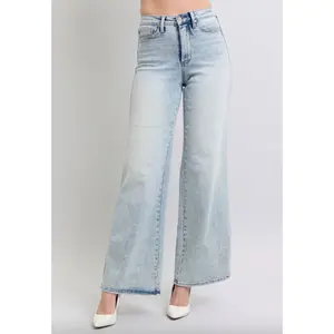 Judy Blue Tummy Control Retro Wide Leg Jeans