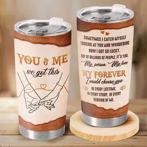 Gift - You & Me We Got This Couple 20oz Tumbler Cup – Romantic Matching Insulated Cups for Husband, Wife, or Partner, Heartfelt Anniversary Gift for Your Forever Person