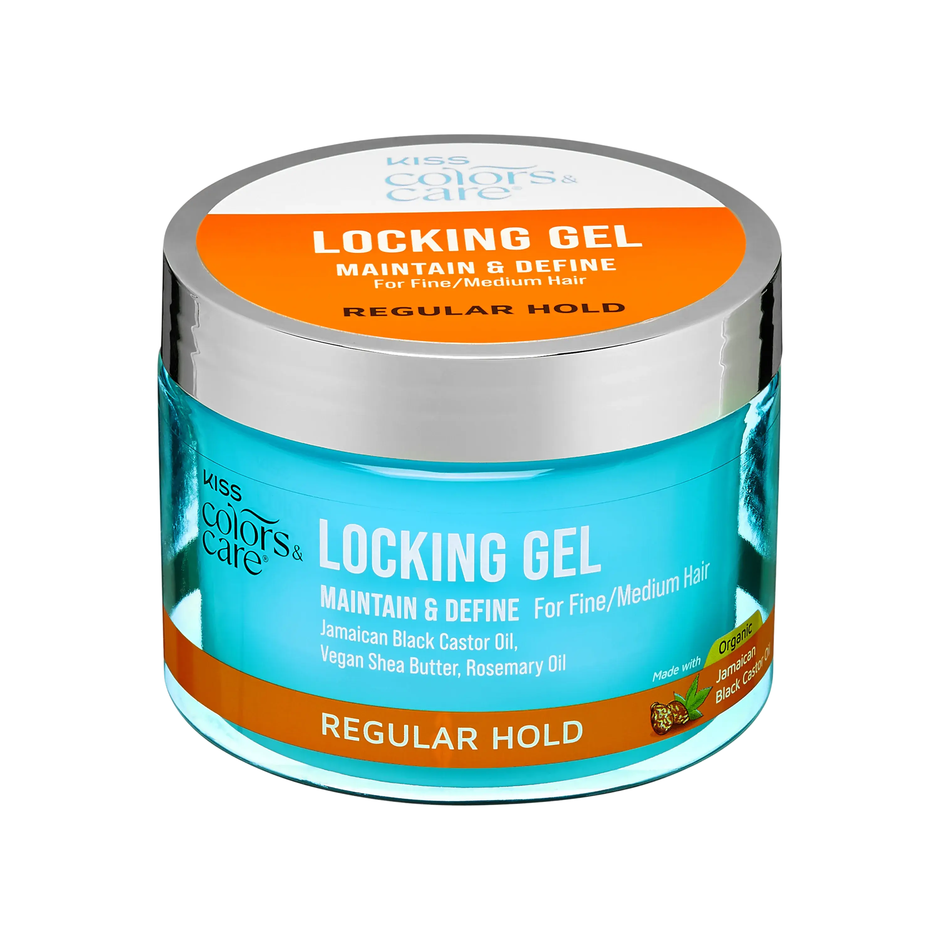 Kiss Colors & Care Locking Gel  | Regular Hold, Loc Styling, Maintain & Define, For Fine & Medium Hair Types, 6 oz, Hair Care