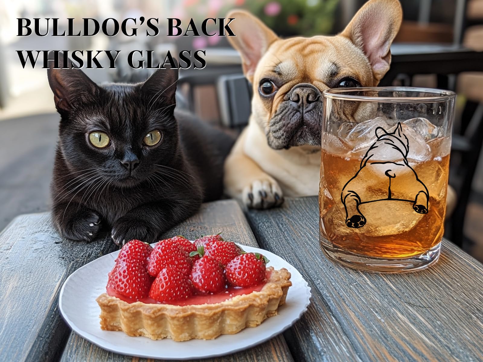 French Bulldog Wine Glasses Set 2 - Funny&Cool Bulldog Puppy Dog Gifts for BullDog Lovers - Drinkware Round Indoor