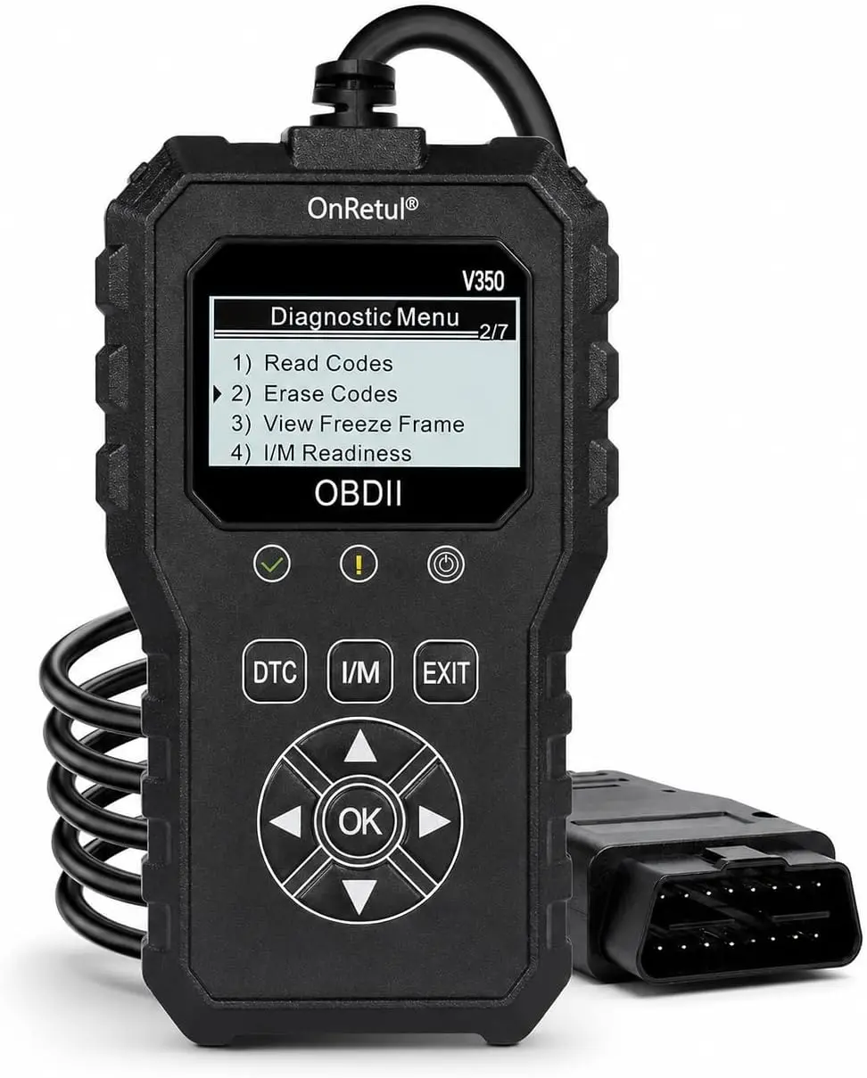 V350 OBD2 Diagnostic Diagnostic Tool Tool, Code Reader, Engine Light Diagnostic Tool, Battery Voltage Tester, for OBD2 Cars & Trucks Since 1996