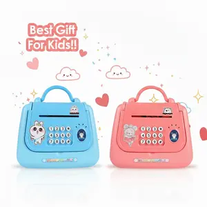 Cute Handbag Money Bank, Savings Habit Builder, Face Unlock Safe Box, Automatic Coin Suction, Includes Strap and Stickers, 3+ Years Fun Toy Gift