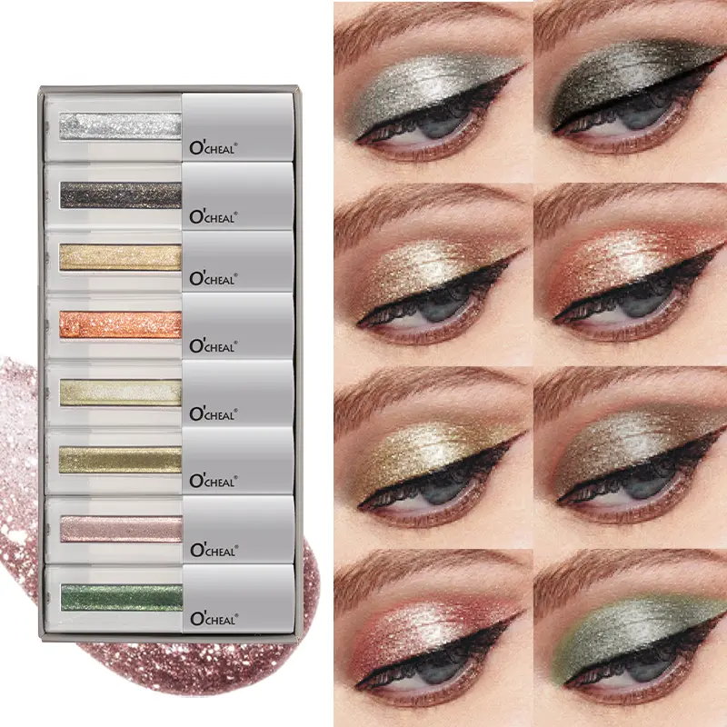 8PCS Liquid Glitter Eyeshadow Set, Galaxy Sparkle Eye Makeup Kit, Shimmer Metallic Eyeshadow for Women Party Makeup Lightweight Smooth flawless blending