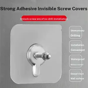10 sets of popular seamless sticker wall hangers without holes for tile wall mounting, wall-mounted picture frames, wall-mounted hooks, screwless adhesive hooks, and wall-mounted clips without screws, Self Adhesive Hooks