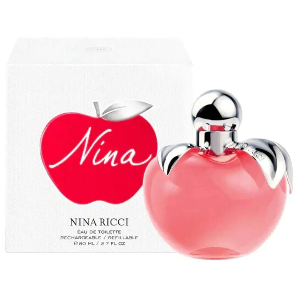 Nina Ricci Nina Eau de Toilette, Sweet Fresh Aromatic Blend with Lemon & Peony Notes, Floral Citrus Perfume for Women, Refillable, 2.7 fl oz, Female Wear