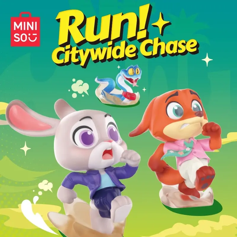 Disney Zootopia Run! City Chase Series Blind Box 3D Figurine - Blind Pack Mini Characters, Unisex Cartoon Collectible Toy, Single Box Holiday Gift for Fans, Back to School Item