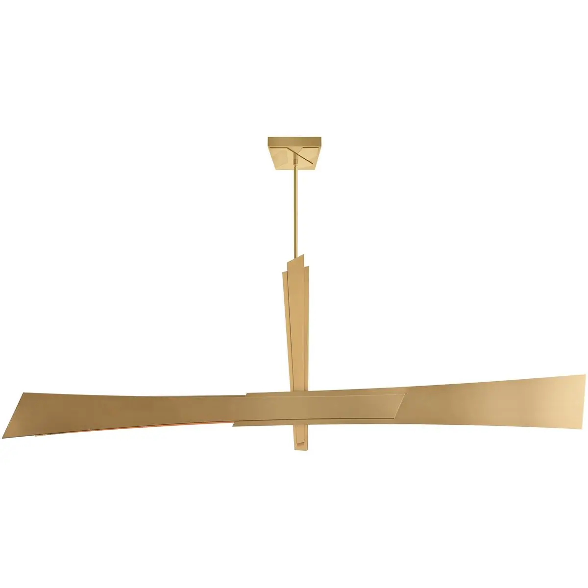 CWI Lighting Solara LED 72 inch Brass Chandelier Ceiling Light 1717P72-624