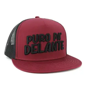 Puro Pa' Delante Maroon/Black flat visor hat
