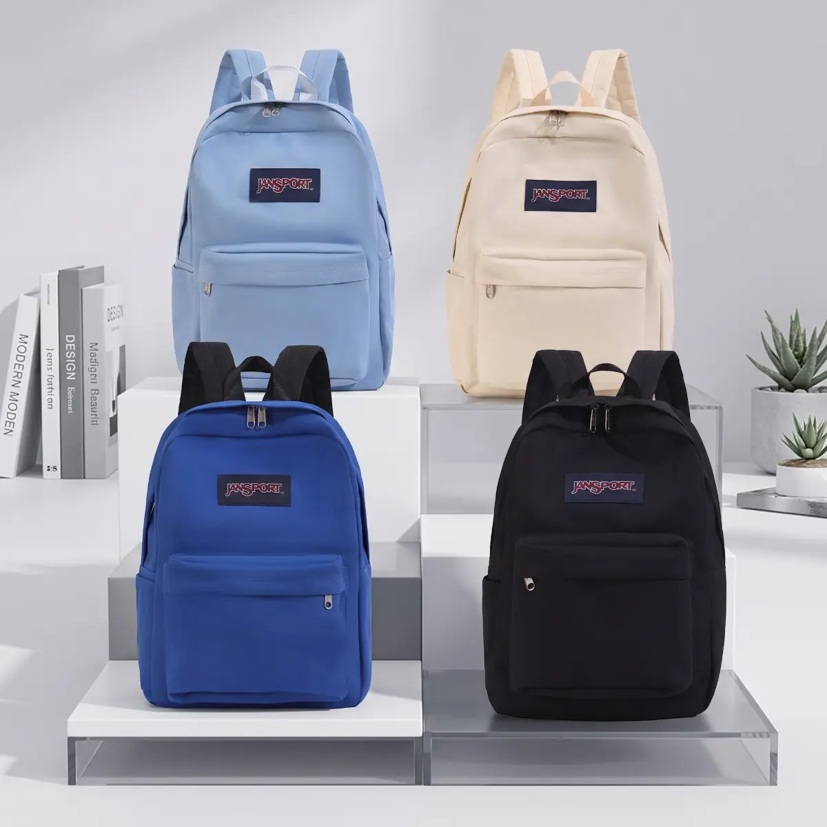 JanSport Cross Town Backpack- Simple Bag for Everyone with 1 Main Compartment, Front Utility Pocket - Premium Class Accessories