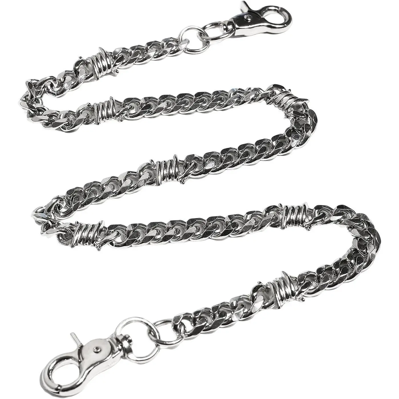 Biker Wallet Chain, Heavy Duty Pocket Chain with Round Clasp, Men Chains for Jeans, Pants Clothing Accessories