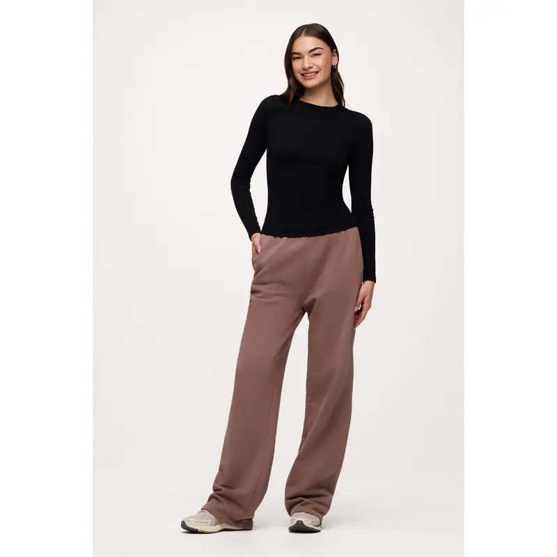 nuuds Slinky Rib Long Sleeve Shirt | Soft Modal Blend Fitted Women's Top