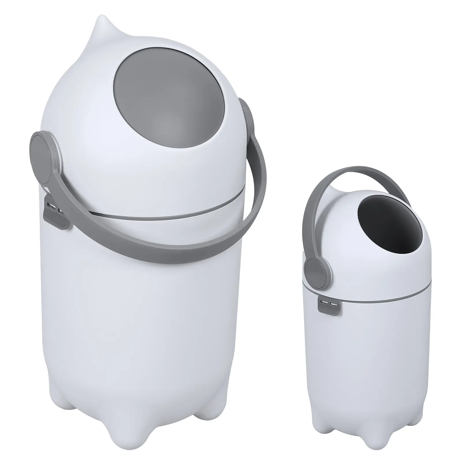 Airtight Lid Diaper Pail, 15L/4Gal Odor Control Nursery Trash Can, Holds Up to 16 Diapers for Home Use