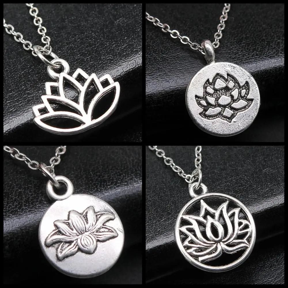 Creativity Retro Exquisite Fashion Party Jewelry Accessories Gift Lotus Flower Buddhist Yoga Pendant Necklace