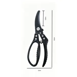 Multipurpose Heavy Duty Kitchen Shears - 420J2 Sharp Stainless Steel Poultry Shears for Meat, Fish Scaling, Vegetables, BBQ & Food Prep, Spring Assisted Non-Slip Handles