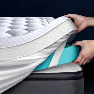 5 Inch Mega Support Memory   Mattress Topper for  , Dual Layer 2.5" Pillow Top Mattress Topper  Plus 2.5" Cooling Gel Infused Memory  Mattress Pad