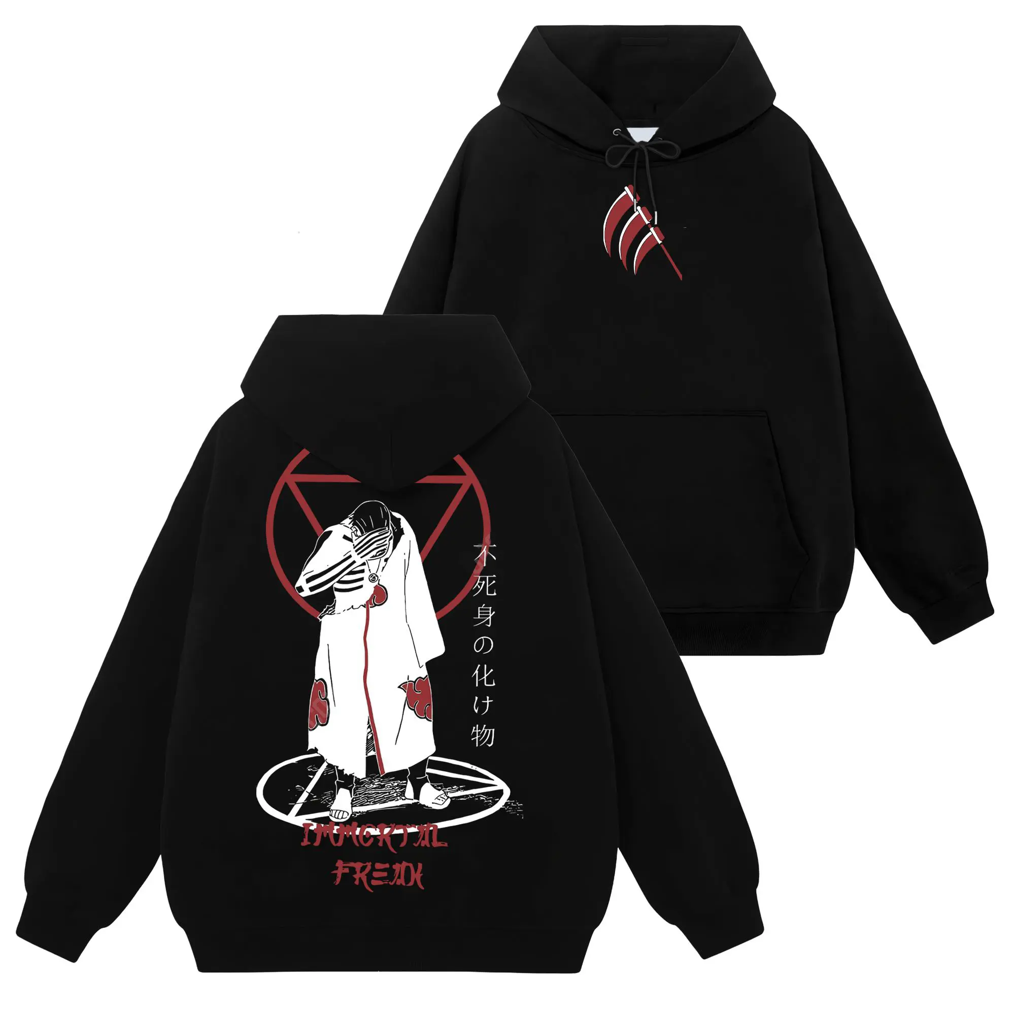 [Konoha Shop] Limited Hidan Akatsuki - Naruto Shippuden #67 Hoodie T-Shirt Sweatshirt, Retro Vintage Unisex Graphic 90s Cotton, Gift For Wibu Ninja Shinobi , Anime Manga Y2K Streetwear Apparel Everyday